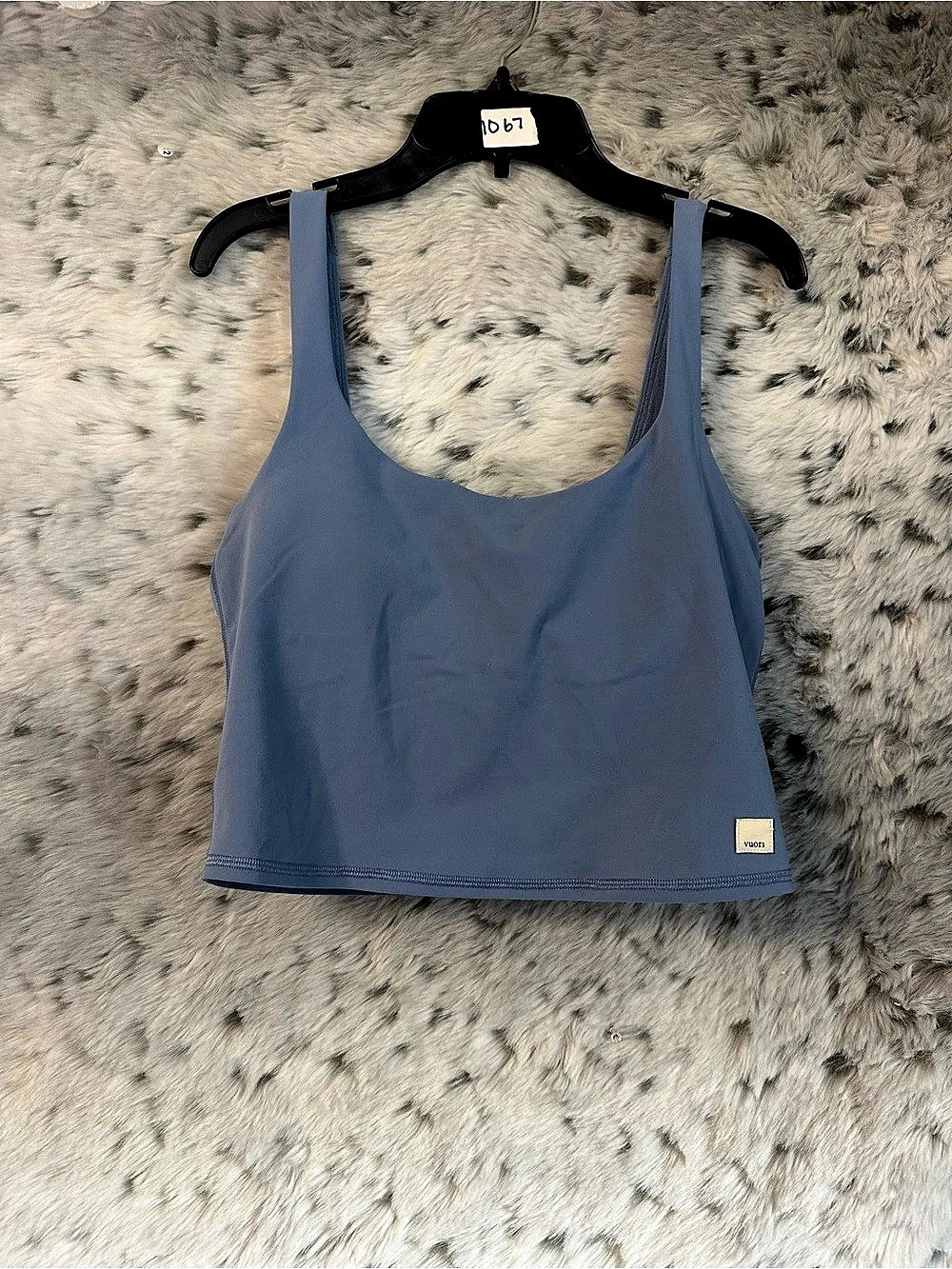 Vuori daily tank cropped med blue 791